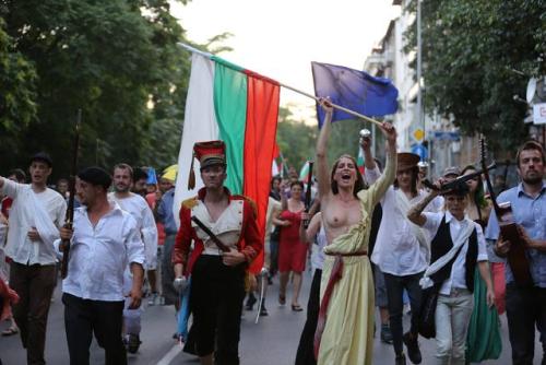 Liberty Leading the People recreated, Paris 2013.