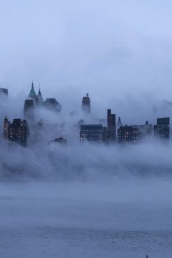 bluepueblo:  Foggy Day, New York City photo via angela 