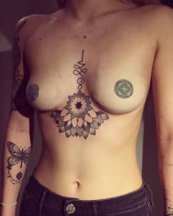 tattoos-org:  Sternum tattoo by Grace Neutral at Kids Love Ink