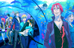 tsulala:  I’ve always wanted to paint an aquarium scene~ _(