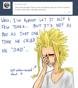 ask-almighty-all-might:  - It was… Unexpected. - But… Not