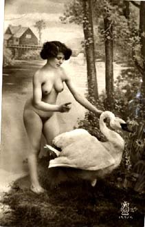 And here we have a naked woman chilling with a taxidermied swan on a fake riverbank.Because, yâ€™knowâ€¦Victoriansâ€¦