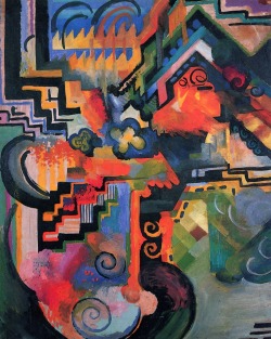 jimlovesart:  August Macke - Homage to Johann Sebastian Bach,