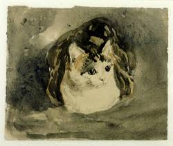 cavetocanvas:  Gwen John, Cat, c. 1904-08 From the Tate Gallery: