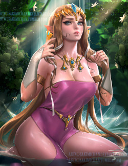 sakimichan:  Sexy female NSFW time of Zelda voted by some of