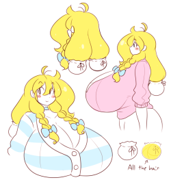 theycallhimcake:  Alternate hairstyle for when drawing her normal