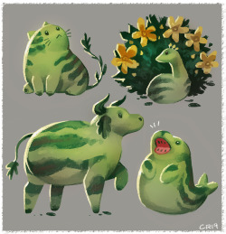 calonarang: more watermelon creatures!!  <3 <3 <3