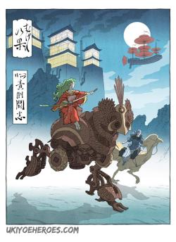 markliddell:  Ukiyo-e Heroes by Jed Henry 