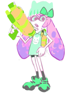 bwoltjen:  I drew friends as Splatoon squid kids 2day on twitter~