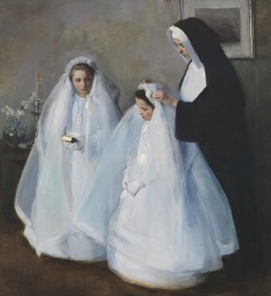 shewhoworshipscarlin:The First Communion by Elizabeth Nourse,