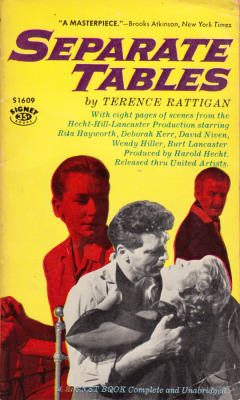 Separate Tables, by Terrence Rattigan (Signet, 1958). From a