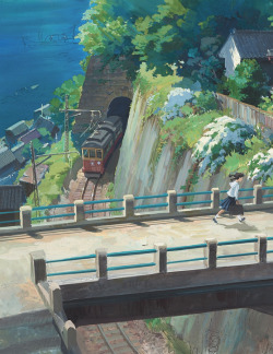 eggpuffs: concept art, from up on poppy hill コクリコ坂から