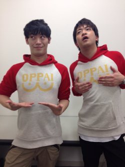 Seiyuu duo Ishikawa Kaito (Genos) and Furukawa Makoto (Saitama)