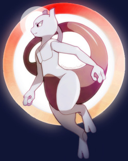 crimsonracer:pokeddexy day 24, favorite pokemon design. Mewtwo’s