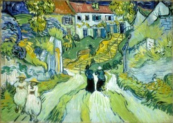 goodreadss:     Stairway at Auvers,   Vincent van Gogh    1890