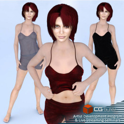  Camisole and Shorties for Daz Studio  This model was demonstrated