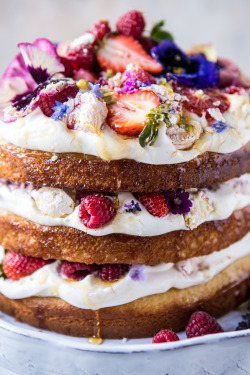 do-not-touch-my-food:  Coconut Eton Mess Cake with Whipped Ricotta
