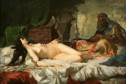 the-paintrist:  Mariano Fortuny - The Odalisque - 1861Marià