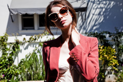 LUMETE SUNGLASS CAMPAIGN (lost weekend - suit) models : Caitriona