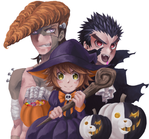 dangandangan9:  For this Halloween Mondo Oowada (大和田 紋土) Chihiro Fujisaki (不二咲 千尋) and Kiyotaka Ishimaru (石丸清多夏) 