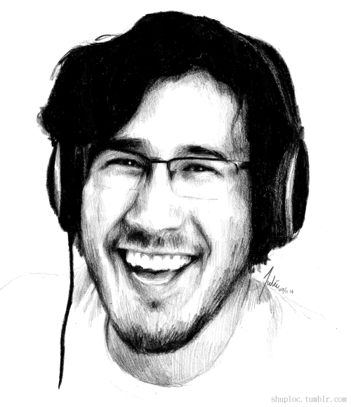 shuploc:  “I believe in you" -Markiplier    Black colored pencil - 3 hours    [Click for high res]