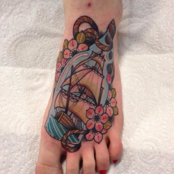 skindeeptales:  Foot tattoos by Matt Adamson, Bumpkin Tattoo,
