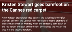 bloodytales:  Rule says women must wear heels. No flats.  Kristen