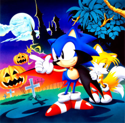 sonichedgeblog:  Halloween artwork from the Sonic The Screensaver