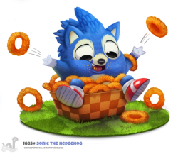 cryptid-creations: Daily Painting 1685# Sonic The Hedgehog by