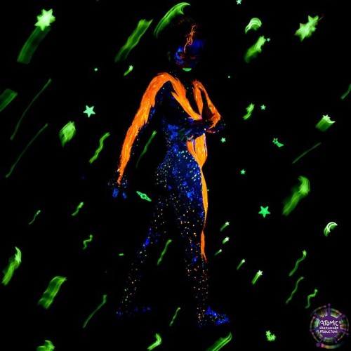 Interstellar #space #blacklight #bodyart #ultraviolet