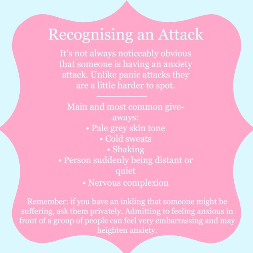 princessblogonoke:  Anxiety & Helping Someone Cope.Â I didnâ€™t want to make it overwhelming or too long remember, so I kept it to the main points that benefit me greatly when Iâ€™m experiencing an attack. 40 million of Americans alone suffer with