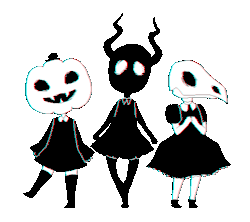 kuripu:  Some spooky friends :0 They’re transparent! 