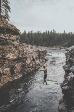 wild-nirvana:  man-and-camera:  Cascade Falls Slackline ➾ Luke