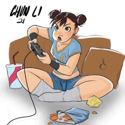 ninsegado91: sketchlab:  Chun Li 21 - Lazy Sunday. #MaybeChunLi