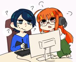 mondenn:Futaba attempting to teach Yusuke how to use a tablet