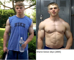 muscle-roids-y-bears:  Shane Giese 16yo (2005) —->> 25