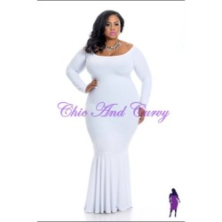 chicandcurvy:  New Plus Size Bodycon Off the Shoulder Gown in