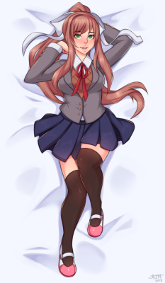 5-ishart:  A double Monika commission!Support Me | Commission