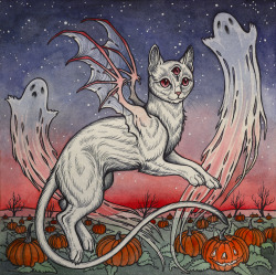 caitlinhackettart:  Spirits of All Hallows Eve, ghosts, ghouls