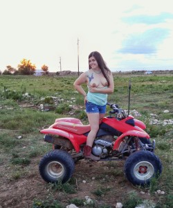 ridefasttakechances:  My country girl helping on the farm.