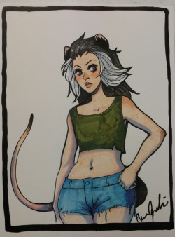 Cat girl? No. Possum girl.
