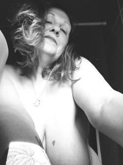 connieportershiplog:  Self, re-tooled selfie in black & white