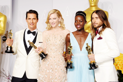 fionagoddess:  Cate Blanchett, Lupita Nyong’o, Matthew McConaughey