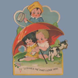 sixpenceee:Some creepy & strange vintage Valentines. Here’s