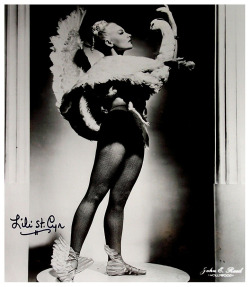 Lili St. Cyr  Autographed promo photo featuring costume details