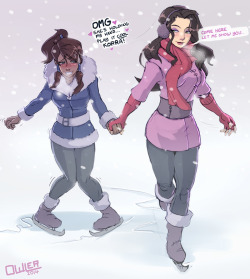 owlerart:  kyhu inspired the winter korrasami <3