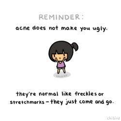 chibird:  No one should ever judge you for acne, because chances