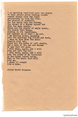 tylerknott:  Typewriter Series #933 by Tyler Knott Gregson