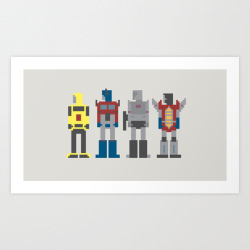 herochan:  8-bit Transformers Prints available @Society6 Created