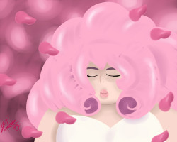 Finished my Rose Quartz painting. Just a heads up, I will be
